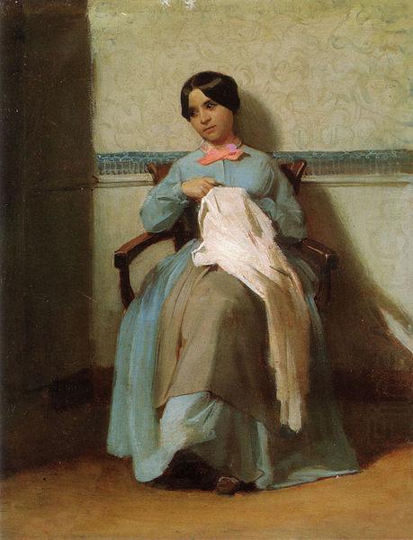 William-Adolphe Bouguereau Portrait of Leonie Bouguereau oil painting picture